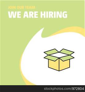Join Our Team. Busienss Company Carton We Are Hiring Poster Callout Design. Vector background