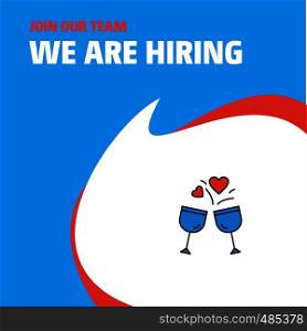 Join Our Team. Busienss Company Cheers We Are Hiring Poster Callout Design. Vector background