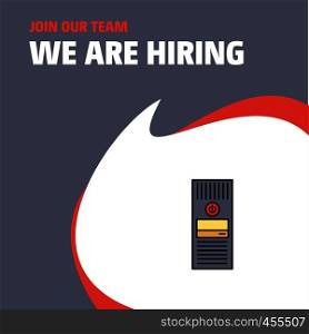 Join Our Team. Busienss Company CPU We Are Hiring Poster Callout Design. Vector background