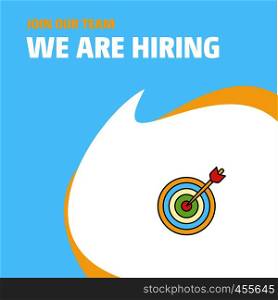Join Our Team. Busienss Company Dart game We Are Hiring Poster Callout Design. Vector background