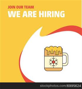 Join Our Team. Busienss Company Dish We Are Hiring Poster Callout Design. Vector background