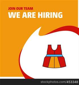 Join Our Team. Busienss Company Dress We Are Hiring Poster Callout Design. Vector background