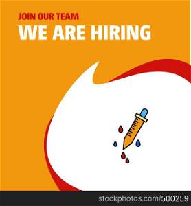 Join Our Team. Busienss Company Dropper We Are Hiring Poster Callout Design. Vector background
