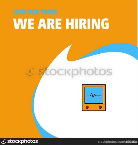 Join Our Team. Busienss Company ECG We Are Hiring Poster Callout Design. Vector background
