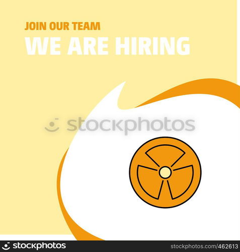 Join Our Team. Busienss Company Fan We Are Hiring Poster Callout Design. Vector background