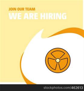 Join Our Team. Busienss Company Fan We Are Hiring Poster Callout Design. Vector background