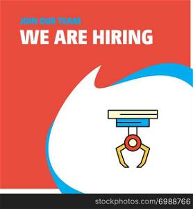 Join Our Team. Busienss Company Hook We Are Hiring Poster Callout Design. Vector background