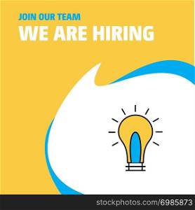 Join Our Team. Busienss Company Idea We Are Hiring Poster Callout Design. Vector background