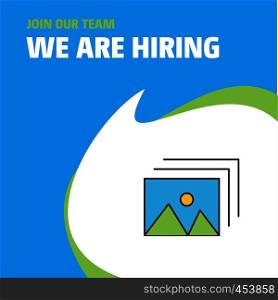Join Our Team. Busienss Company Image We Are Hiring Poster Callout Design. Vector background