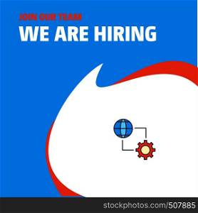 Join Our Team. Busienss Company Internet setting We Are Hiring Poster Callout Design. Vector background