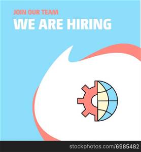 Join Our Team. Busienss Company Internet setting We Are Hiring Poster Callout Design. Vector background