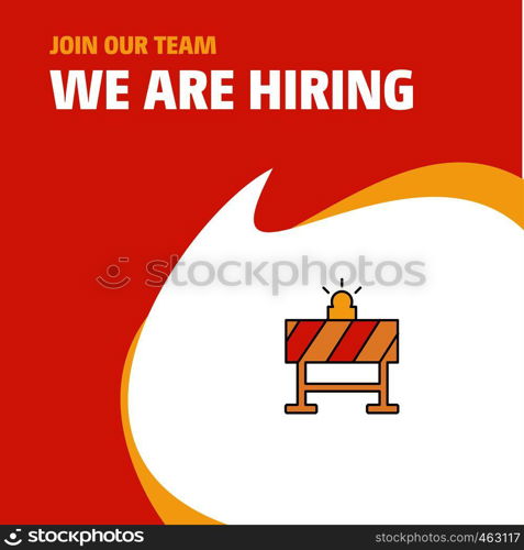 Join Our Team. Busienss Company Labour board We Are Hiring Poster Callout Design. Vector background