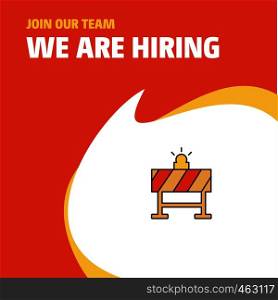 Join Our Team. Busienss Company Labour board We Are Hiring Poster Callout Design. Vector background