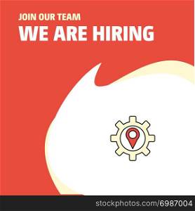 Join Our Team. Busienss Company Location setting We Are Hiring Poster Callout Design. Vector background