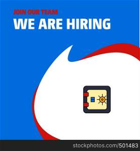 Join Our Team. Busienss Company Locker We Are Hiring Poster Callout Design. Vector background