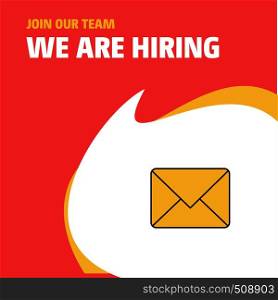 Join Our Team. Busienss Company Message We Are Hiring Poster Callout Design. Vector background