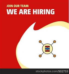 Join Our Team. Busienss Company Networks router We Are Hiring Poster Callout Design. Vector background