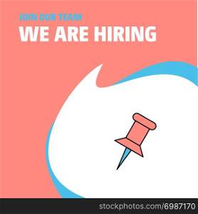 Join Our Team. Busienss Company Paper pin We Are Hiring Poster Callout Design. Vector background