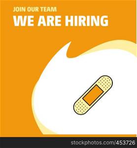 Join Our Team. Busienss Company Plaster We Are Hiring Poster Callout Design. Vector background
