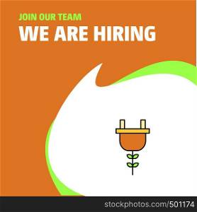 Join Our Team. Busienss Company Plough We Are Hiring Poster Callout Design. Vector background