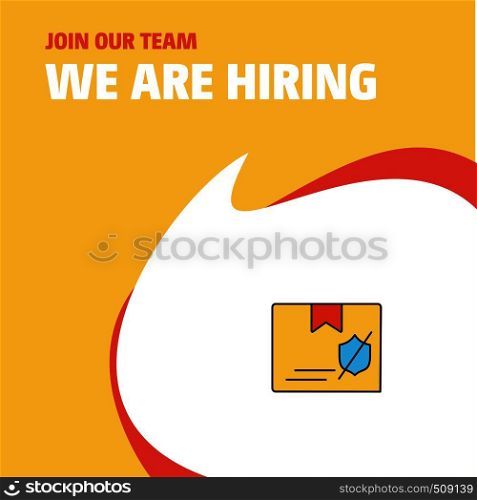 Join Our Team. Busienss Company Police id We Are Hiring Poster Callout Design. Vector background