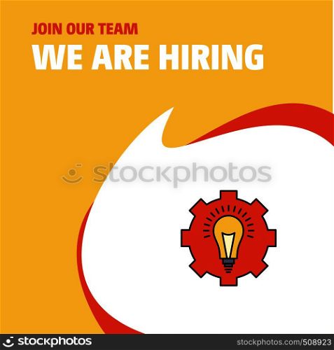 Join Our Team. Busienss Company Power setting We Are Hiring Poster Callout Design. Vector background