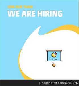 Join Our Team. Busienss Company Presentation board We Are Hiring Poster Callout Design. Vector background