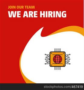Join Our Team. Busienss Company Processor We Are Hiring Poster Callout Design. Vector background