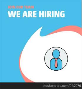 Join Our Team. Busienss Company Profile We Are Hiring Poster Callout Design. Vector background