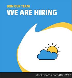 Join Our Team. Busienss Company Raining We Are Hiring Poster Callout Design. Vector background