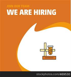 Join Our Team. Busienss Company Science lab We Are Hiring Poster Callout Design. Vector background