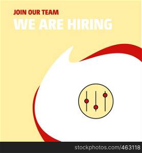 Join Our Team. Busienss Company Setting We Are Hiring Poster Callout Design. Vector background
