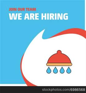 Join Our Team. Busienss Company Shower We Are Hiring Poster Callout Design. Vector background