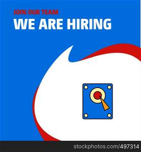 Join Our Team. Busienss Company Speaker We Are Hiring Poster Callout Design. Vector background