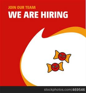 Join Our Team. Busienss Company Spider web and spider We Are Hiring Poster Callout Design. Vector background