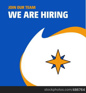 Join Our Team. Busienss Company Star We Are Hiring Poster Callout Design. Vector background