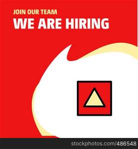 Join Our Team. Busienss Company Traingle shape We Are Hiring Poster Callout Design. Vector background