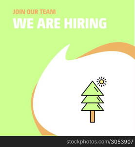 Join Our Team. Busienss Company Tree We Are Hiring Poster Callout Design. Vector background