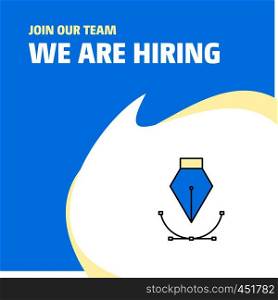 Join Our Team. Busienss Company Vector We Are Hiring Poster Callout Design. Vector background