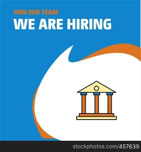Join Our Team. Busienss Company Villa We Are Hiring Poster Callout Design. Vector background