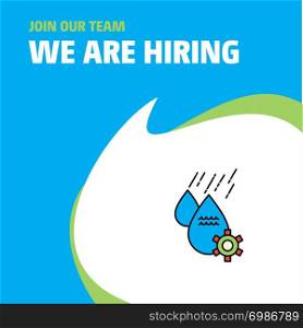 Join Our Team. Busienss Company Water control We Are Hiring Poster Callout Design. Vector background