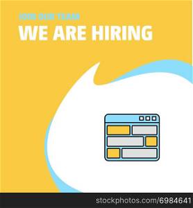 Join Our Team. Busienss Company Website We Are Hiring Poster Callout Design. Vector background