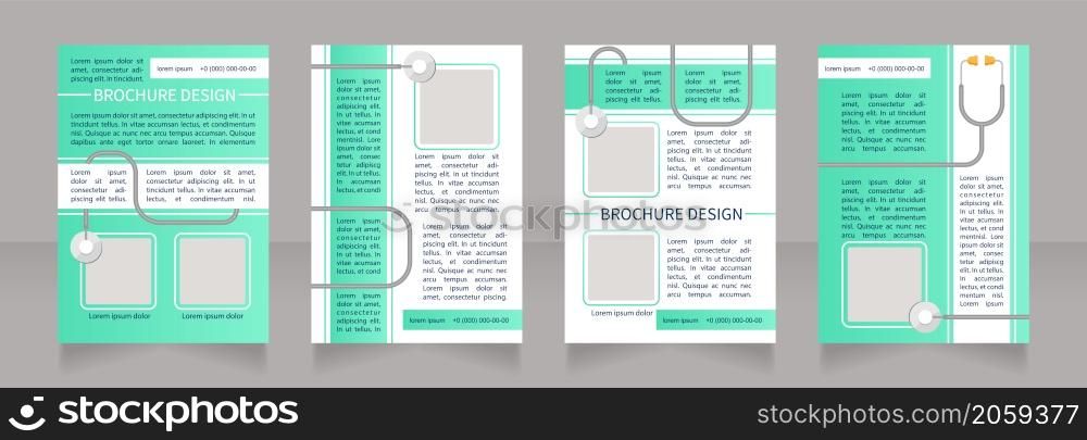 Joint and bones diseases prevention blank brochure layout design. Vertical poster template set with empty copy space for text. Premade corporate reports collection. Editable flyer paper pages. Joint and bones diseases prevention blank brochure layout design