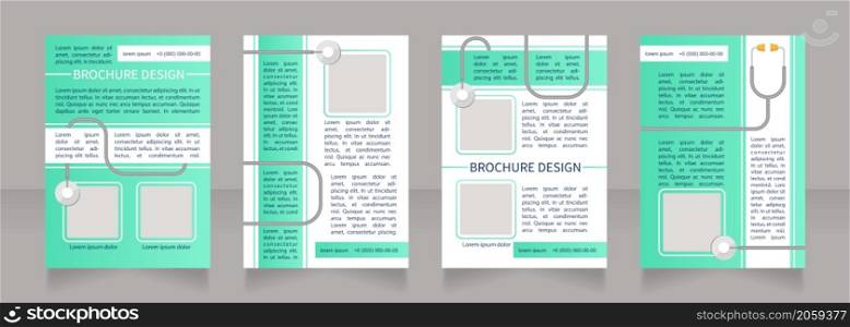 Joint and bones diseases prevention blank brochure layout design. Vertical poster template set with empty copy space for text. Premade corporate reports collection. Editable flyer paper pages. Joint and bones diseases prevention blank brochure layout design