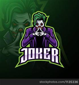 Joker esport mascot logo design