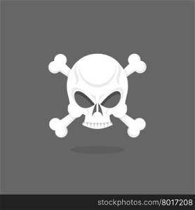 Jolly Roger. Skull and bones. pirate vector flag