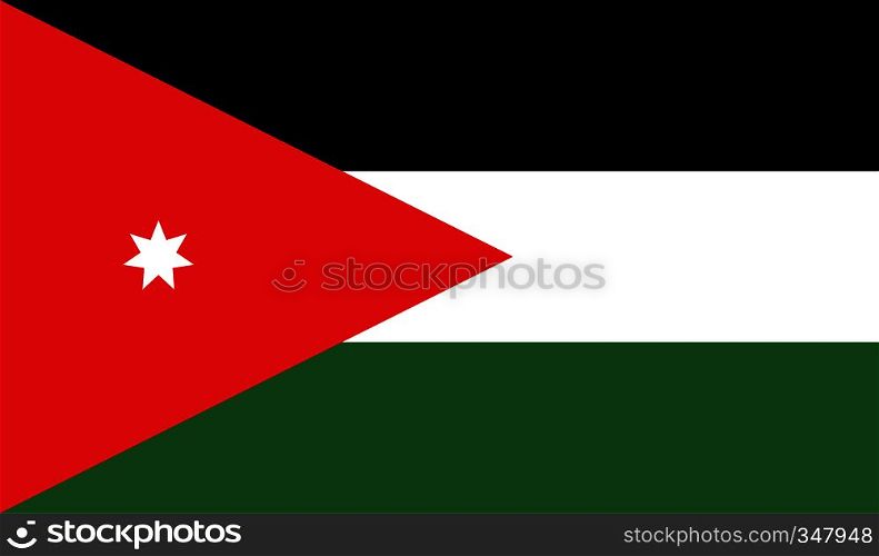 Jordan flag image for any design in simple style. Jordan flag image