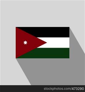 Jordan flag Long Shadow design vector