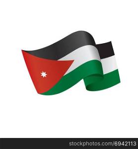Jordan flag, vector illustration. Jordan flag, vector illustration on a white background