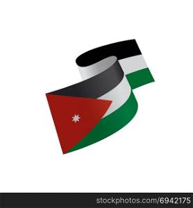 Jordan flag, vector illustration. Jordan flag, vector illustration on a white background